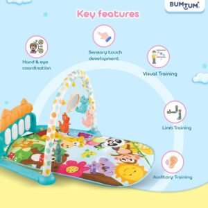 Dyshek me muzikë për bebe Cangaroo BumTum, shumëngjyrësh - Figura 4