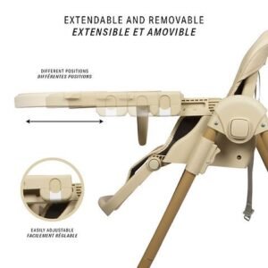 Karrige ushqimi për fëmijë Baby Center Melandi, bezhë. - Figura 3