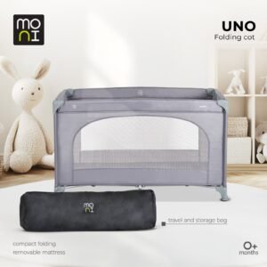 Shtrat portativ për fëmijë Cangaroo Uno, hiri - Figura 3