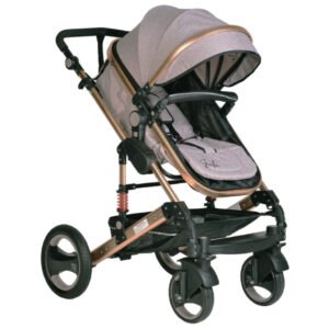 Karrocë për fëmijë Moni Gala, 2në1, krem - Figura 4