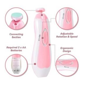 Prerës thonjësh për bebe Baby Center Melandi, rozë - Figura 3