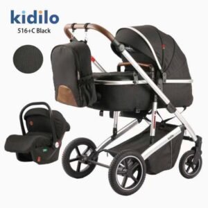 Karroc për bebe Kidilo, 3 në 1, e zezë - Figura 1