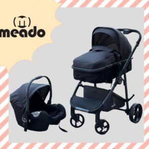 Karrocë 2n1 për fëmijë Meado, e zezë - Figura 1