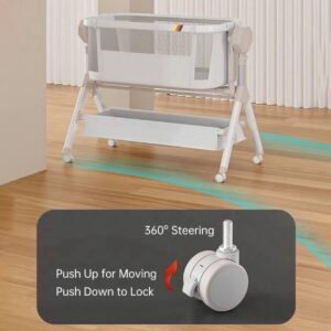 Shtrat elektrik për fëmijë Baby Center Melandi 705, i hirtë/bardhë - Figura 1