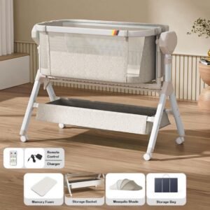 Shtrat elektrik për fëmijë Baby Center Melandi 705, i hirtë/bardhë - Figura 2