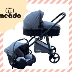 Karrocë 2n1 për fëmijë Meado, e hirtë - Figura 1