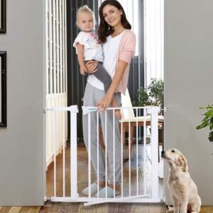 Portë mbrojtëse e shkallëve Baby Center Melandi, e bardhë - Figura 4