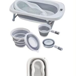 Koritë për bebe Baby Center Melandi, 4 in 1, e hirtë/bardhë - Figura 1