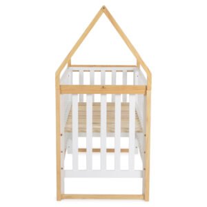 Shtrat multifunksional për fëmijë Cangaroo Astra, i bardhë/kafe - Figura 3