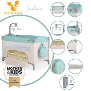 Shtrat portativ Cangaroo Indiana, mint - Figura 4