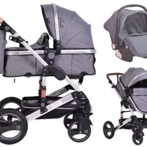 Karrocë për bebe Moni Gala 2në1, e hirtë - Figura 4