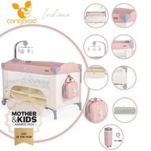 Shtrat portativ Cangaroo Indiana, rozë - Figura 3