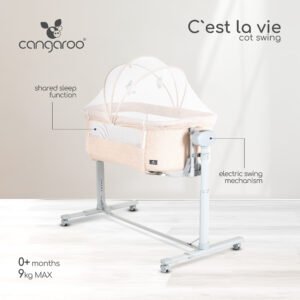 Krevat për fëmijë Cangaroo C'est la vie, 115x78cm, bezhë - Figura 1