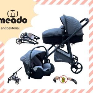 Karrocë 2n1 për fëmijë Meado, e hirtë - Figura 2