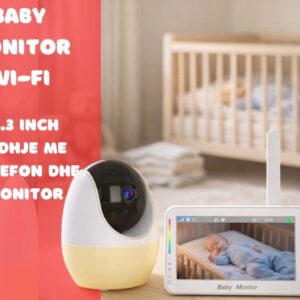 Monitorues për bebe Baby Center Melandi, 4,3", bardhë/verdhë - Figura 2