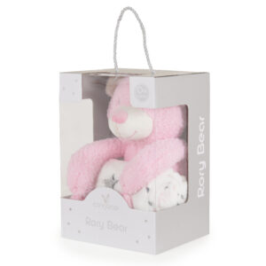 Set batanije dhe pelush Cangaroo Rory Bear, rozë - Figura 3