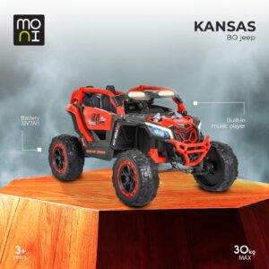 Makinë elektrike për fëmijë Cangaroo Moni Kansas, e kuqe - Figura 1