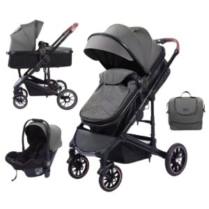 Karrocë për femijë Baby Center Melandi H6+C , hiri e errët - Figura 1